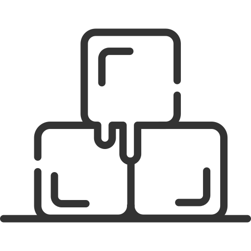 Ice cubes for cold coffee